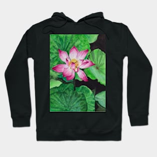 Watercolor Lotus flower Hoodie